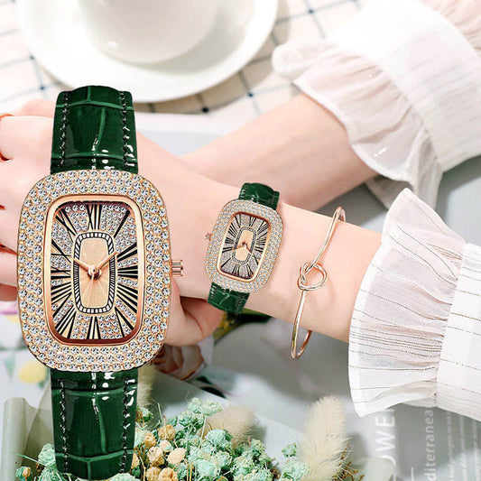 Quartz Lady Watch: Luxury Design with Bling Detail